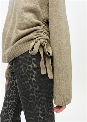 Future wool mix oversized o-neck Dusty Olive K2431Ganni 